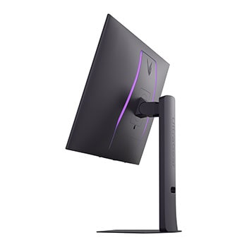 side view of a tilted monitor