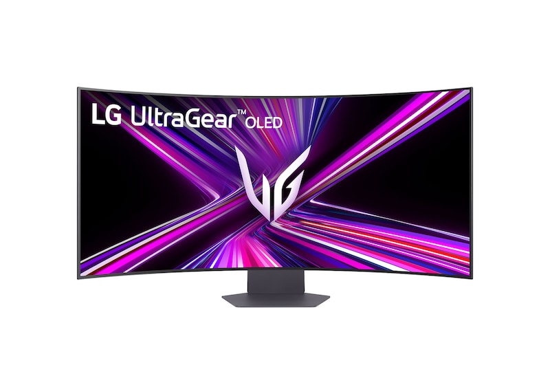 front view of the monitor with the stand down