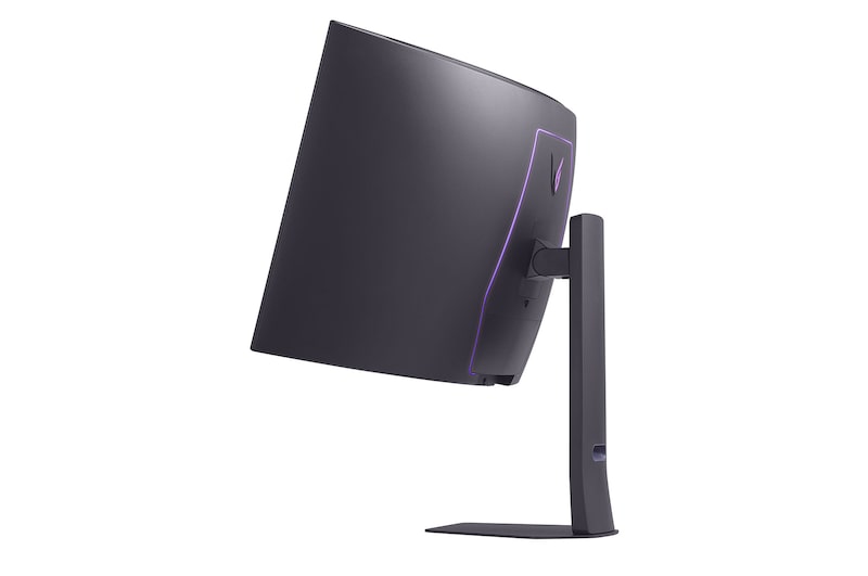 side view of a tilted monitor