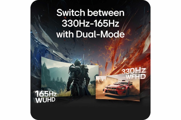 Swtich between 300Hz-165Hz with Dual-Mode