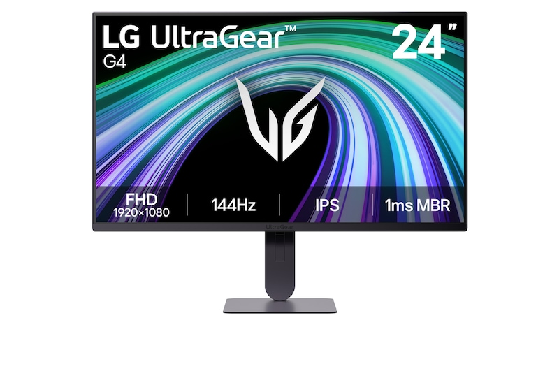 Front view of 24-inch UltraGear™ G4, 144Hz FHD Gaming Monitor 24G414B-B