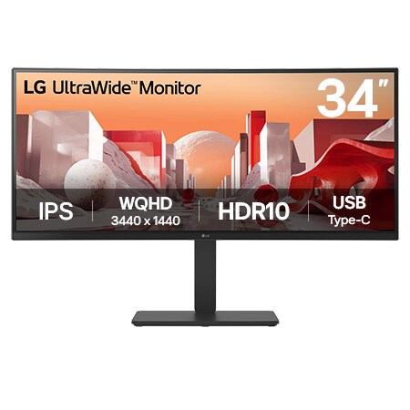 LG 34" UltraWide QHD Curved IPS Monitor with USB Type-C
