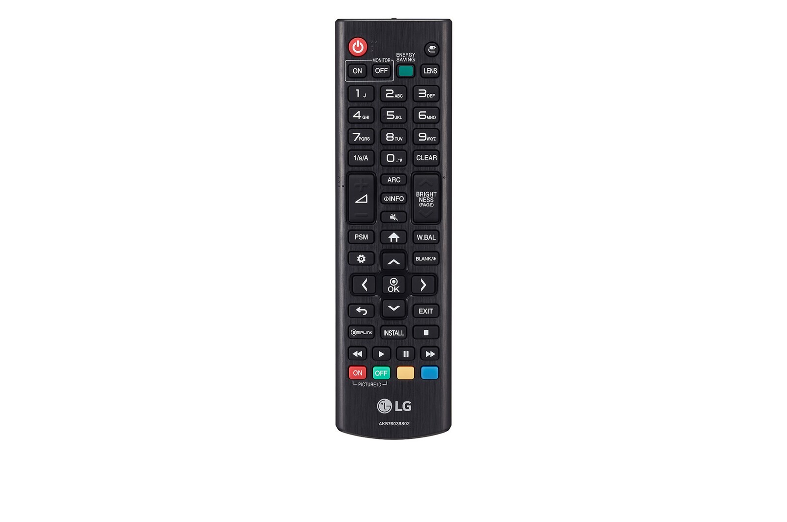 Close-up view of remote control