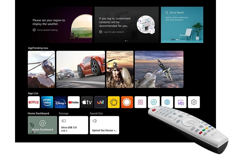 Connect to a Wi-Fi network using webOS to access video content with the built-in apps
