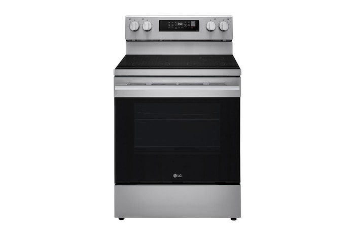 Front view of 30" Elec. 6.3 cu ft. Range | Fan Convection, Air Fry , SelfClean, EasyClean®& Smart, Stainless (LSEL6333XE)