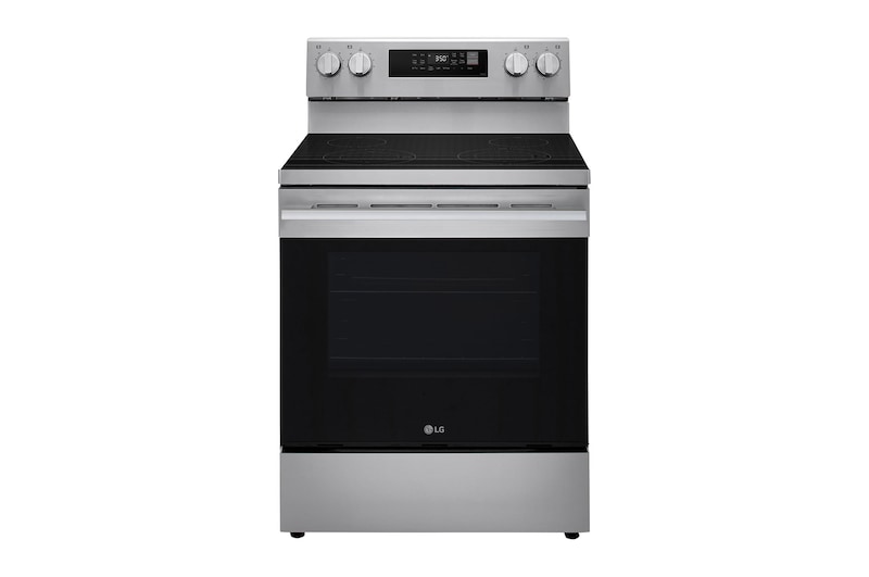 Front view of 30" Elec. 6.3 cu ft. Range | Fan Convection, Air Fry , SelfClean, EasyClean®& Smart, Stainless (LSEL6333XE)