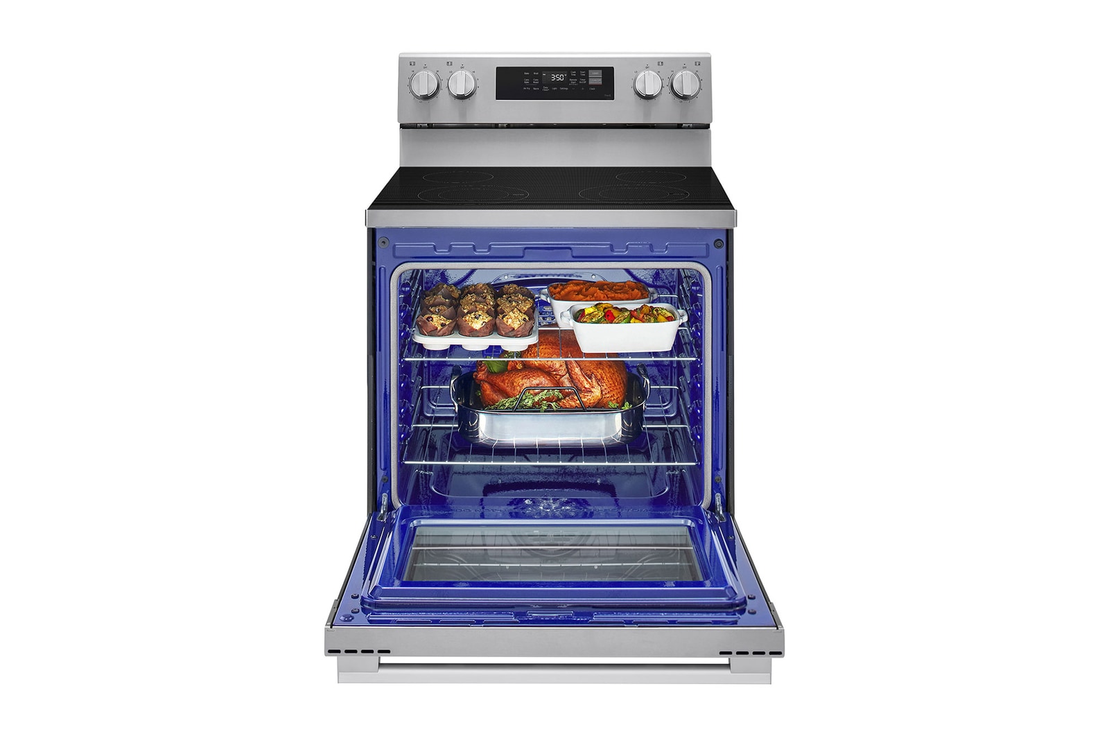 Front Open Air fry View with food