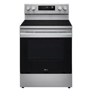 Front view of 30" Elec. 6.3 cu ft. Range | Fan Convection, Air Fry , SelfClean, EasyClean®& Smart, Stainless (LSEL6333XE)