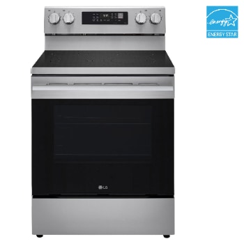 Front view of 30" Induction 6.3 cu. ft. Range | ProBake® Convection, Air Fry, SelfClean, EasyClean® & Smart, Stainless, Freestanding LRIN6323YE
