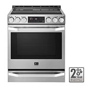 Front view of LG STUDIO 30&#34; Electric Cooktop with Warming Zone and SmoothTouch® LSCE305ST