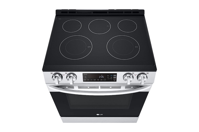 LG 30" Elec. 6.3 cu ft. Range | Self Clean, EasyClean® & Smart , Stainless, Slide-in, LSEL6331F