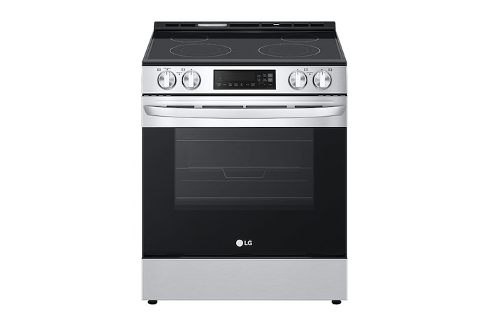 LG 30" Elec. 6.3 cu ft. Range | Fan Convection, Air Fry , SelfClean, EasyClean®& Smart, Stainless, Slide-in, LSEL6332FC