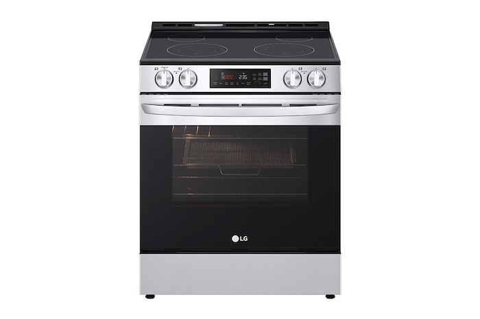 LG 30" Elec. 6.3 cu ft. Range | Fan Convection, Air Fry , SelfClean, EasyClean®& Smart, Stainless, Slide-in, LSEL6332FC