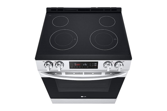 LG 30" Elec. 6.3 cu ft. Range | Fan Convection, Air Fry , SelfClean, EasyClean®& Smart, Stainless, Slide-in, LSEL6332FC