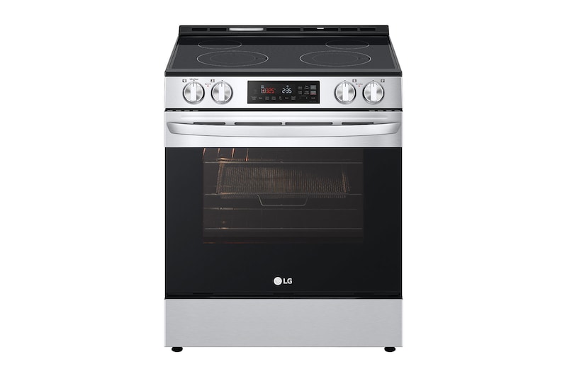 LG 30" Elec. 6.3 cu ft. Range | Fan Convection, Air Fry , SelfClean, EasyClean®& Smart, Stainless, Slide-in, LSEL6332FC