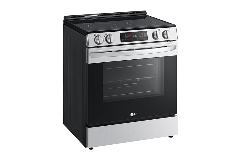 LG 30" Elec. 6.3 cu ft. Range | Fan Convection, Air Fry , SelfClean, EasyClean®& Smart, Stainless, Slide-in, LSEL6332FC