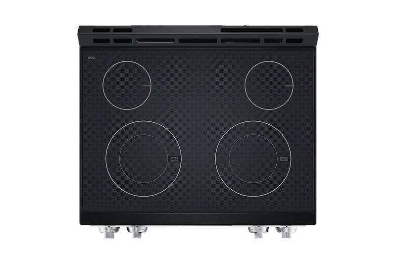 LG 30" Elec. 6.3 cu ft. Range | Fan Convection, Air Fry , SelfClean, EasyClean®& Smart, Stainless, Slide-in, LSEL6332FC