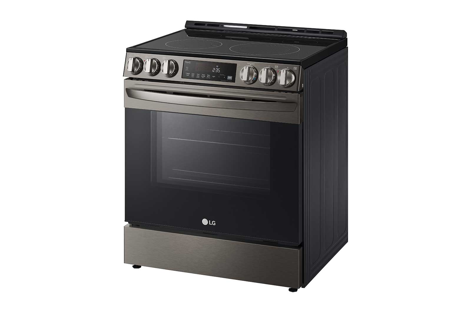 LG 6.3 cu ft. Smart Wi-Fi Enabled Fan Convection Electric Slide-in Range with Air Fry & EasyClean®, Black Stainless Steel, LSEL6333D