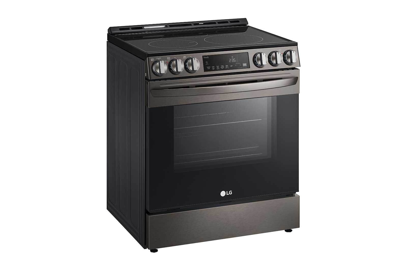LG 6.3 cu ft. Smart Wi-Fi Enabled Fan Convection Electric Slide-in Range with Air Fry & EasyClean®, Black Stainless Steel, LSEL6333D