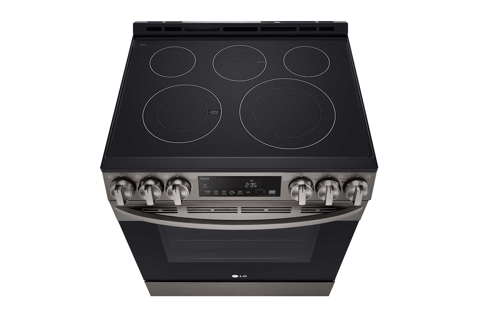 LG 6.3 cu ft. Smart Wi-Fi Enabled Fan Convection Electric Slide-in Range with Air Fry & EasyClean®, Black Stainless Steel, LSEL6333D