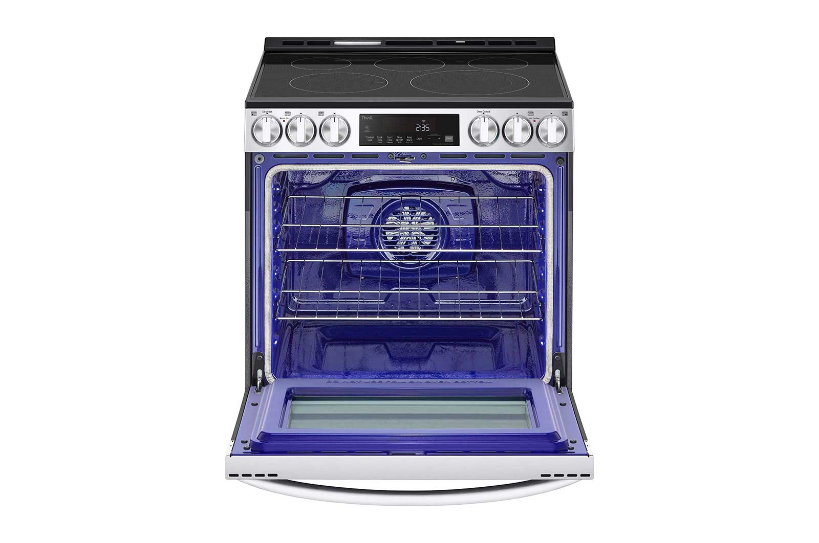 LG 6.3 cu ft. Smart Wi-Fi Enabled Fan Convection Electric Slide-in Range with Air Fry & EasyClean®, Stainless Steel, LSEL6333F