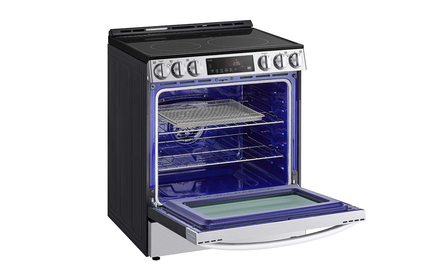 LG 6.3 cu ft. Smart Wi-Fi Enabled Fan Convection Electric Slide-in Range with Air Fry & EasyClean®, Stainless Steel, LSEL6333F
