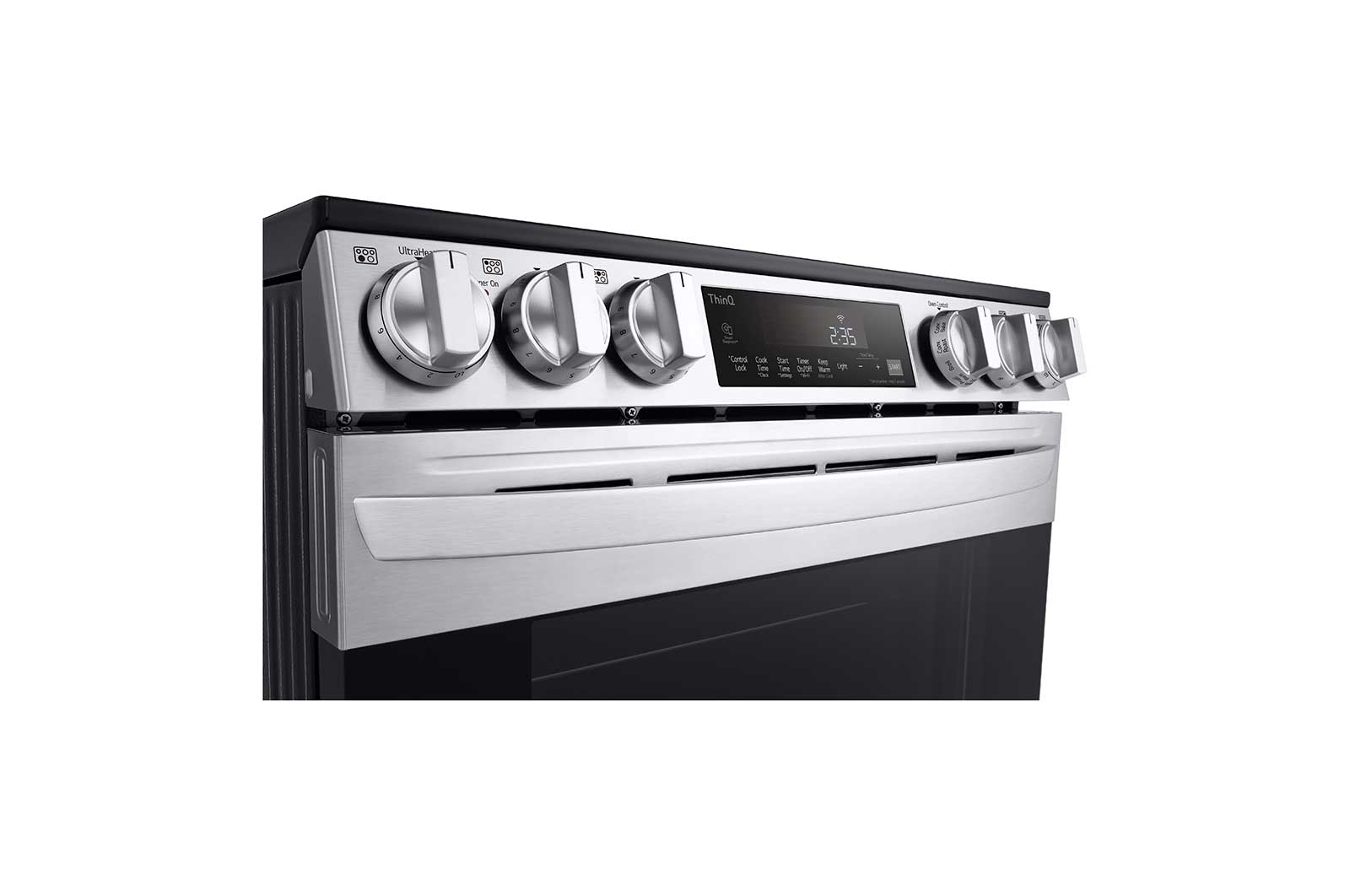 LG 6.3 cu ft. Smart Wi-Fi Enabled Fan Convection Electric Slide-in Range with Air Fry & EasyClean®, Stainless Steel, LSEL6333F