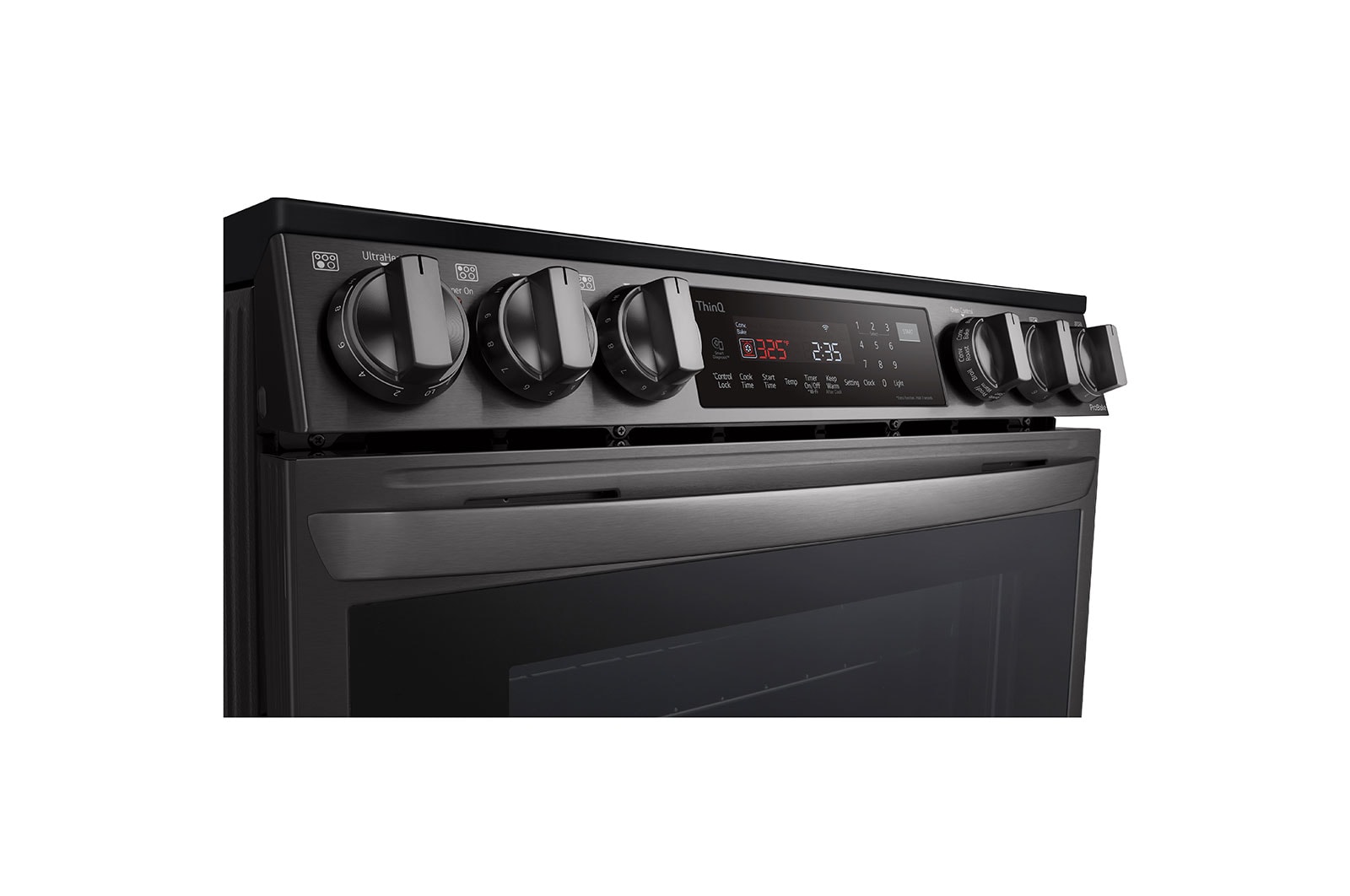 LG 6.3 cu ft. Smart Wi-Fi Enabled ProBake Convection® InstaView™ Electric Slide-in Range with AirFry, LSEL6335D