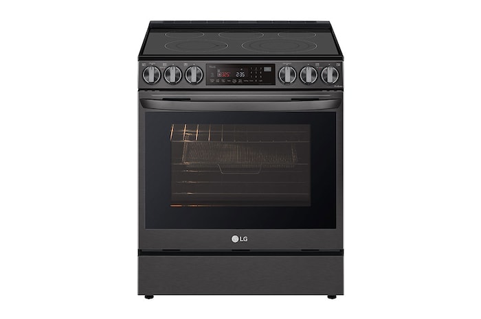 Front view of 30" Elec. 6.3 cu ft. Range | Probake Convection, Air Fry, InstaView®, SelfClean, EasyClean®& Smart (LSEL6335D)