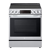 Front view of 6.3 cu ft. Smart Wi-Fi Enabled ProBake Convection® InstaView™ Electric Slide-in Range with Air Fry LSEL6335F