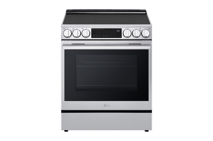 Front view of 30" Elec. 6.3 cu ft. Range | Probake Convection, Air Fry, InstaView®, SelfClean, EasyClean®&Smart (LSEL6335XE)