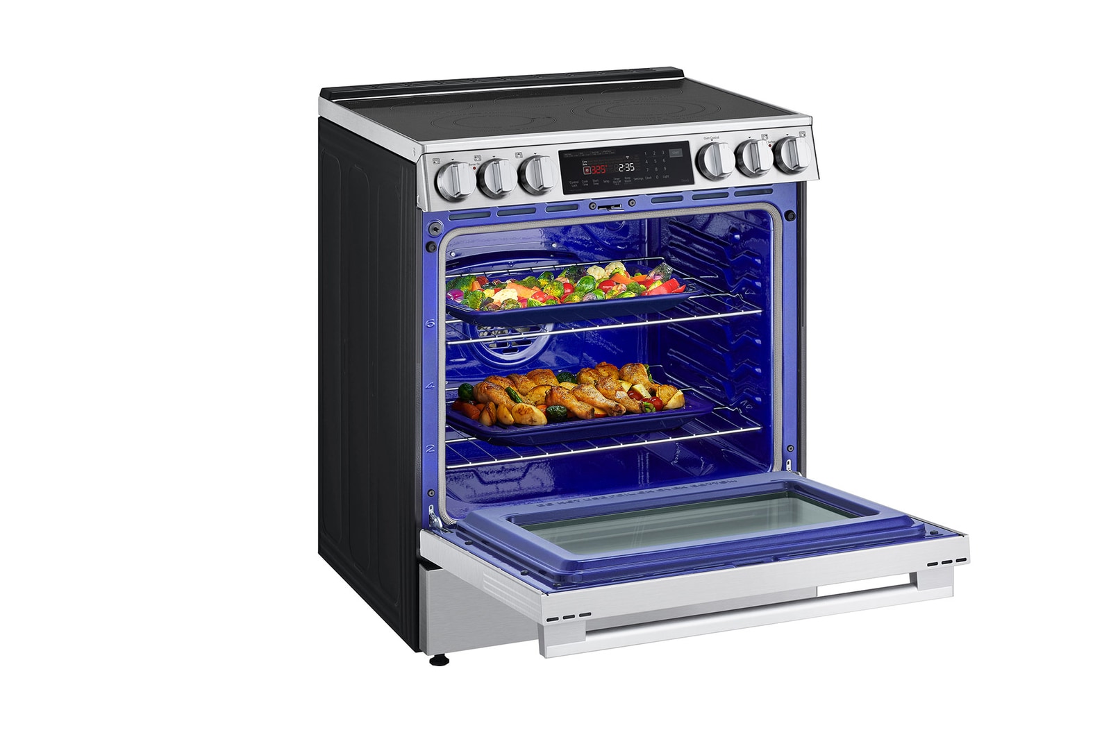 Left opened with food