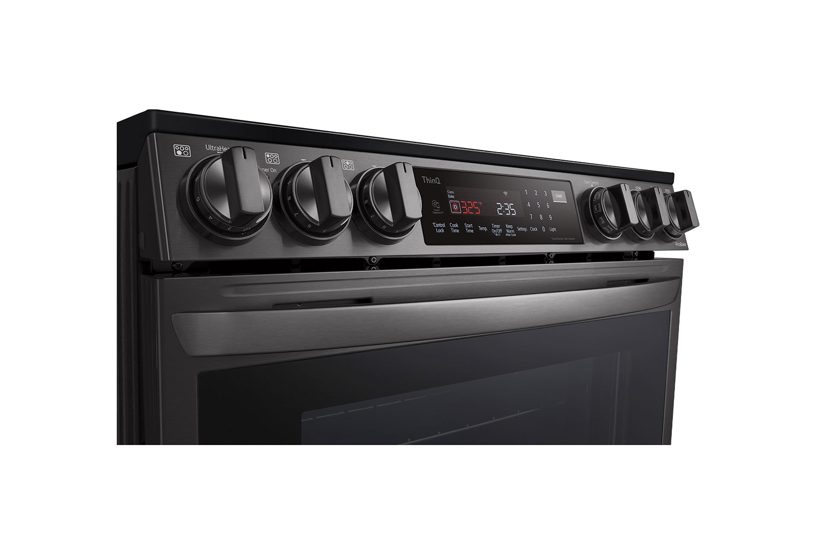 LG 6.3 cu ft. Smart Wi-Fi Enabled ProBake Convection® InstaView™ Electric Slide-in Range with Air Sous Vide and AirFry, LSEL6337D