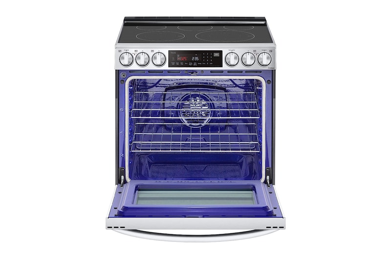 LG 30" Elec. 6.3 cu ft. Range | Probake Convection, Air Sous-Vide, Air Fry, InstaView®, SelfClean, EasyClean®& Smart, Stainless, Slide-in, LSEL6337F