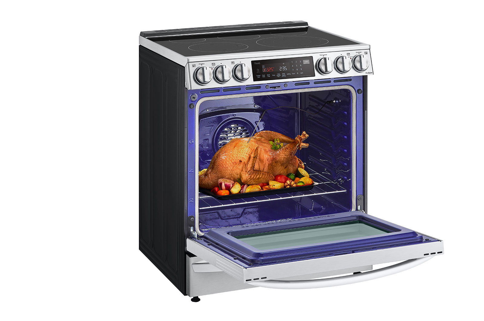 LG 6.3 cu ft. Smart Wi-Fi Enabled ProBake Convection® InstaView™ Electric Slide-in Range with Air Sous Vide and Air Fry, LSEL6337F