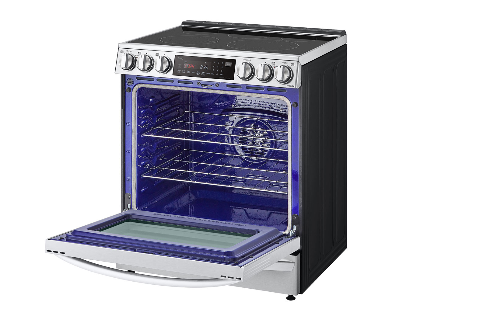 LG 6.3 cu ft. Smart Wi-Fi Enabled ProBake Convection® InstaView™ Electric Slide-in Range with Air Sous Vide and Air Fry, LSEL6337F