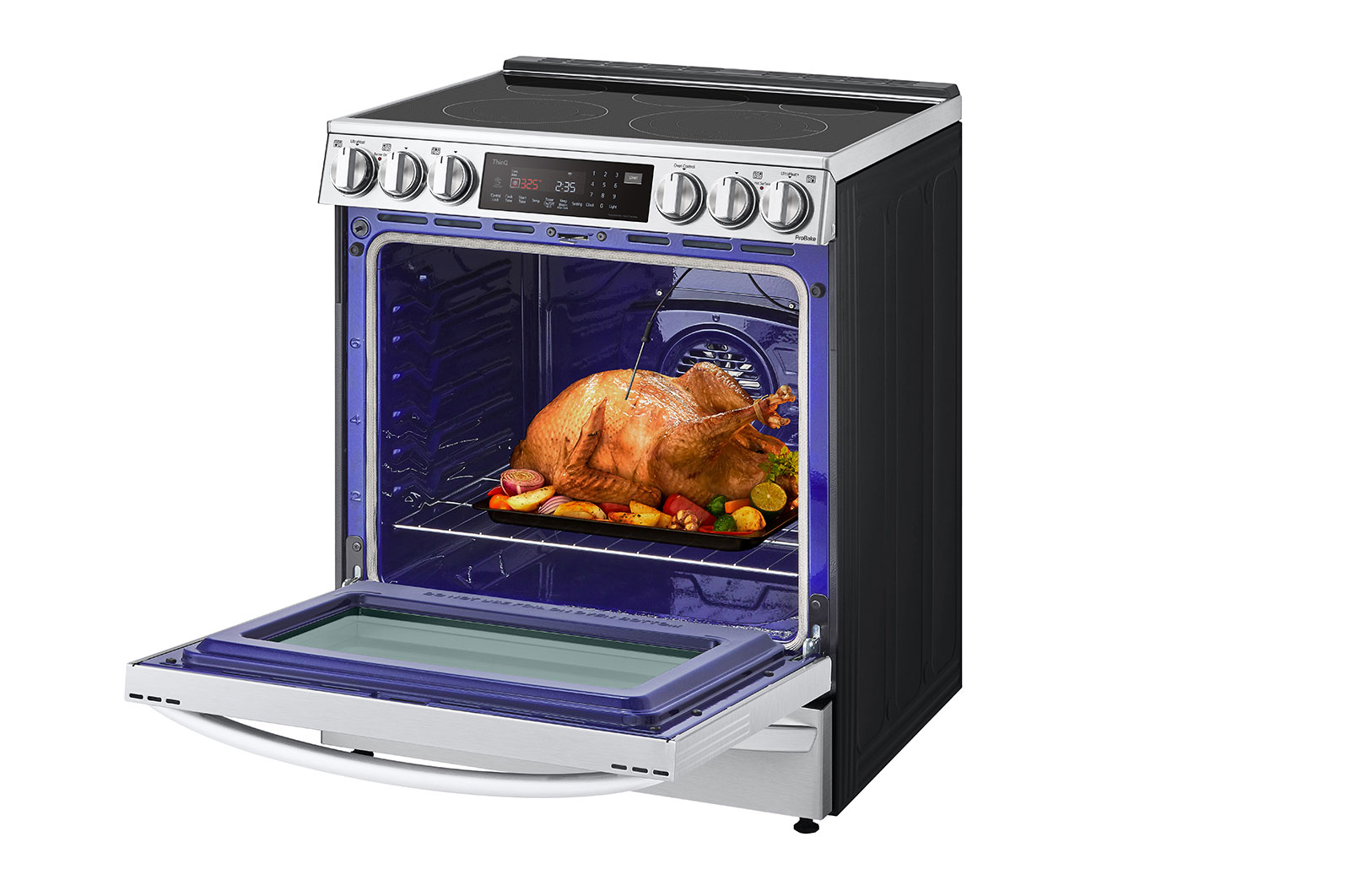 LG 6.3 cu ft. Smart Wi-Fi Enabled ProBake Convection® InstaView™ Electric Slide-in Range with Air Sous Vide and Air Fry, LSEL6337F
