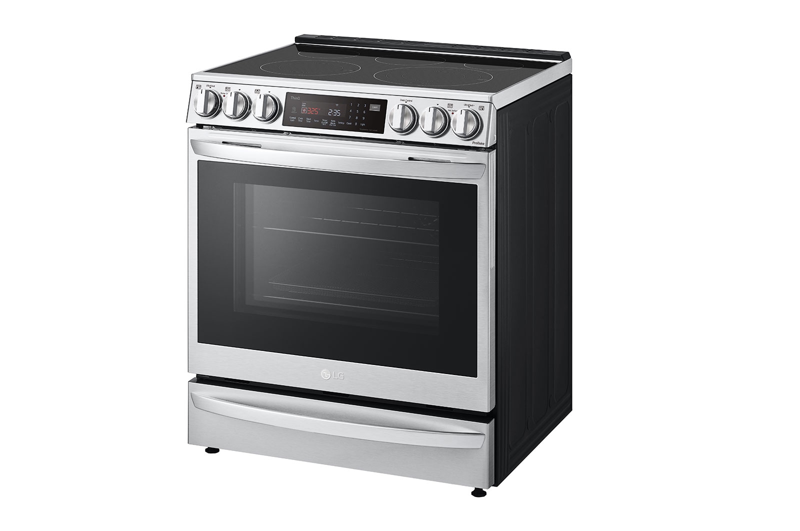 LG 6.3 cu ft. Smart Wi-Fi Enabled ProBake Convection® InstaView™ Electric Slide-in Range with Air Sous Vide and Air Fry, LSEL6337F