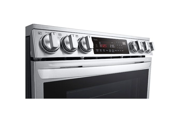 LG 30" Elec. 6.3 cu ft. Range | Probake Convection, Air Sous-Vide, Air Fry, InstaView®, SelfClean, EasyClean®& Smart, Stainless, Slide-in, LSEL6337F