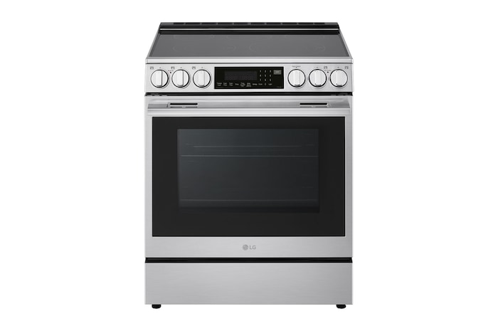 Front view of 30" Elec. 6.3 cu ft. Range | Probake Convection, Air Sous-Vide, Air Fry, InstaView®, SelfClean (LSEL6337XE)