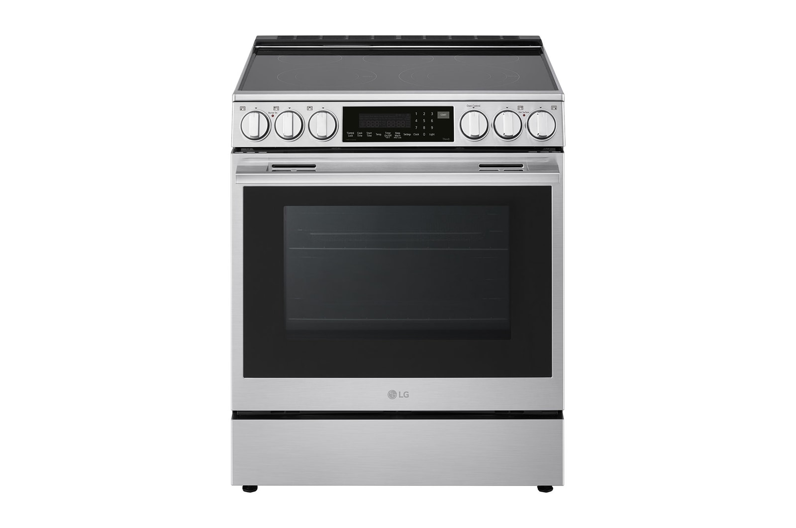 Front view of 30" Elec. 6.3 cu ft. Range | Probake Convection, Air Sous-Vide, Air Fry, InstaView®, SelfClean (LSEL6337XE)
