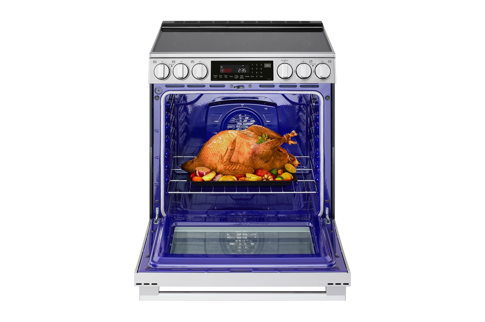 Front open view with food