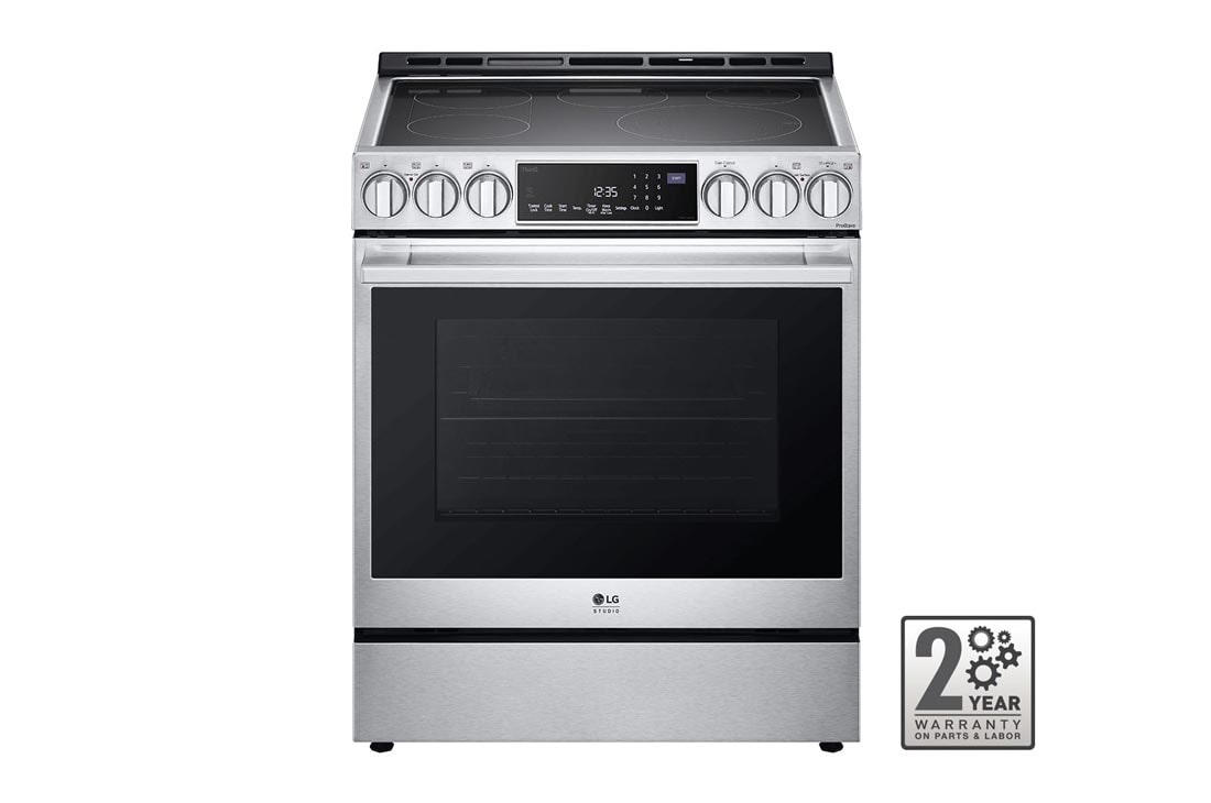 LG STUDIO 6.3 cu. ft. InstaView® Electric Slide-in Range with ProBake Convection® and Air Fry, LSES6338F