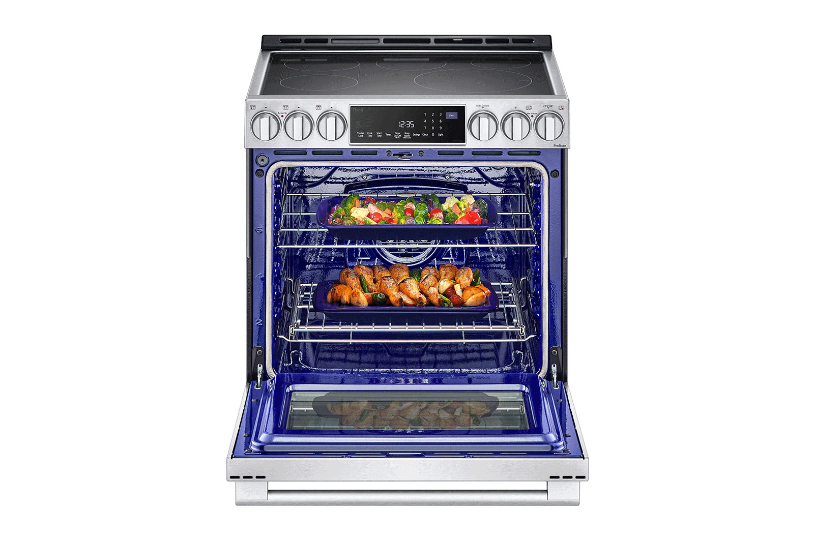 LG STUDIO 6.3 cu. ft. InstaView® Electric Slide-in Range with ProBake Convection® and Air Fry, LSES6338F