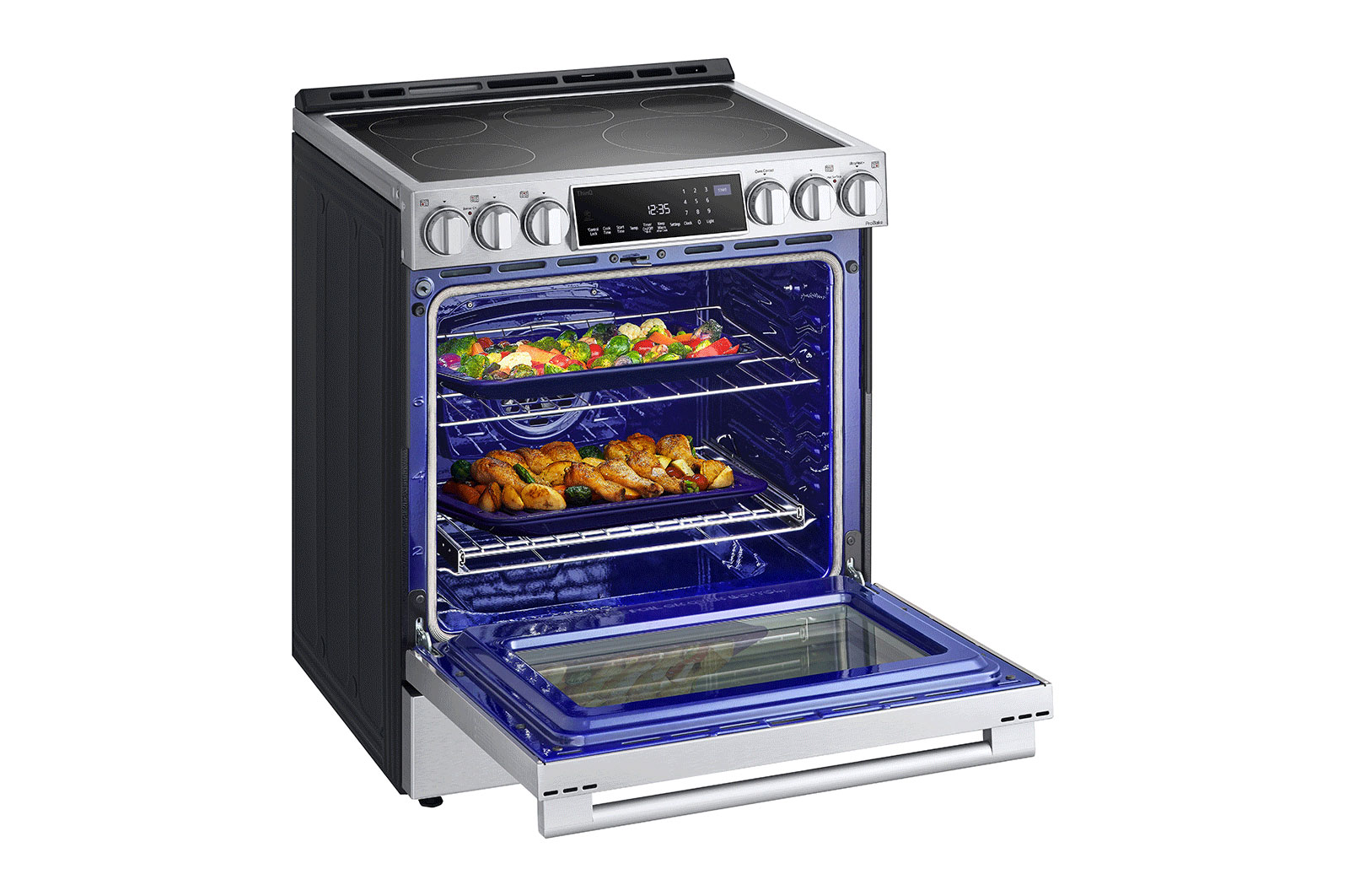LG STUDIO 6.3 cu. ft. InstaView® Electric Slide-in Range with ProBake Convection® and Air Fry, LSES6338F
