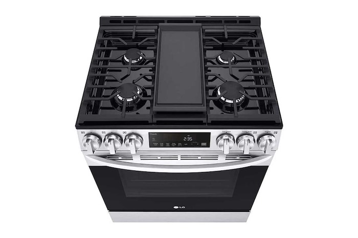 LG 5.8 cu ft. Smart Wi-Fi Enabled Fan Convection Gas Slide-in Range with Air Fry & EasyClean®, LSGL5833F