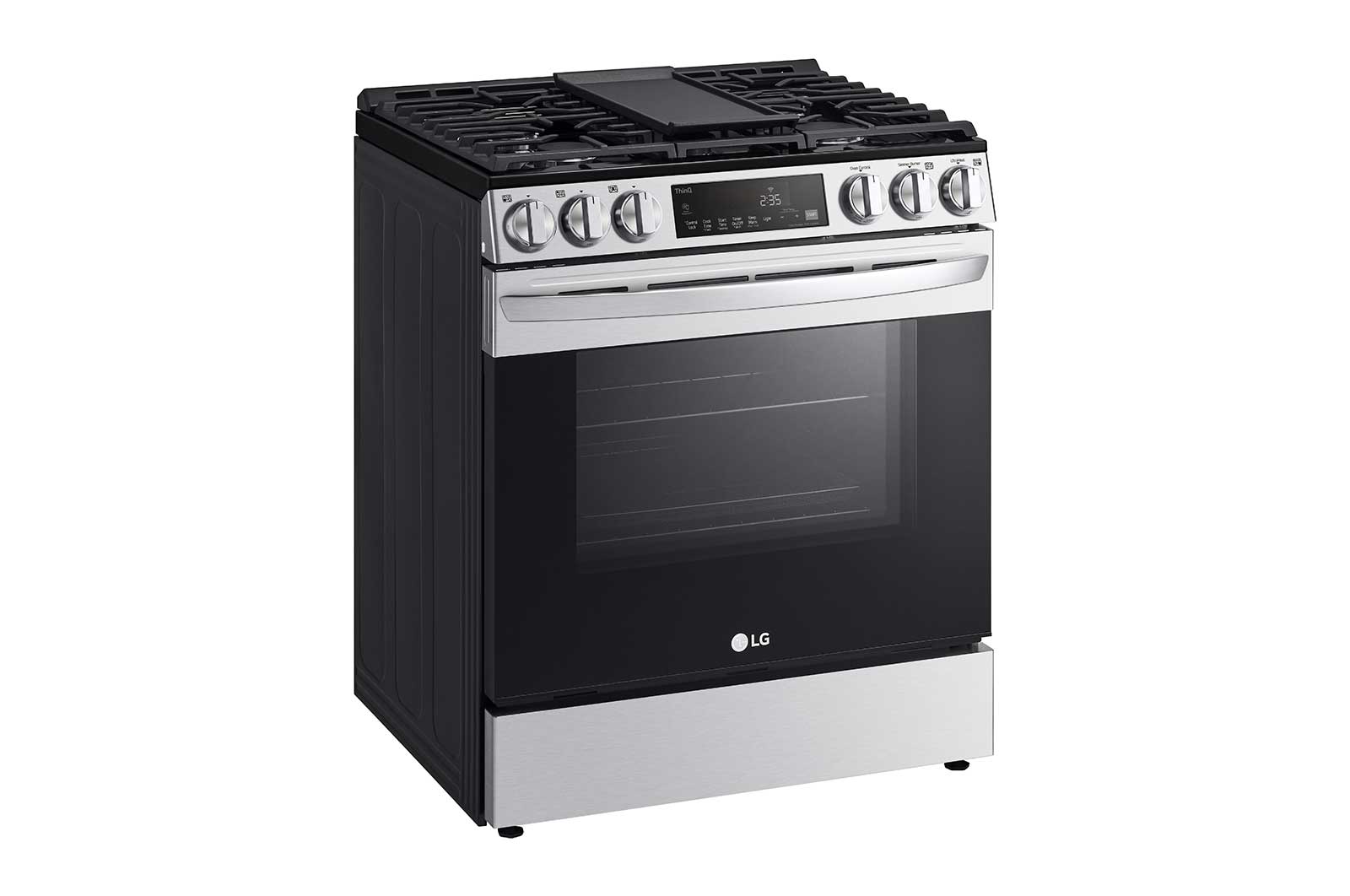 LG 5.8 cu ft. Smart Wi-Fi Enabled Fan Convection Gas Slide-in Range with Air Fry & EasyClean®, LSGL5833F
