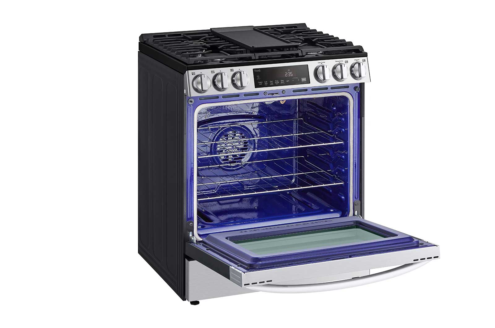 LG 5.8 cu ft. Smart Wi-Fi Enabled Fan Convection Gas Slide-in Range with Air Fry & EasyClean®, LSGL5833F