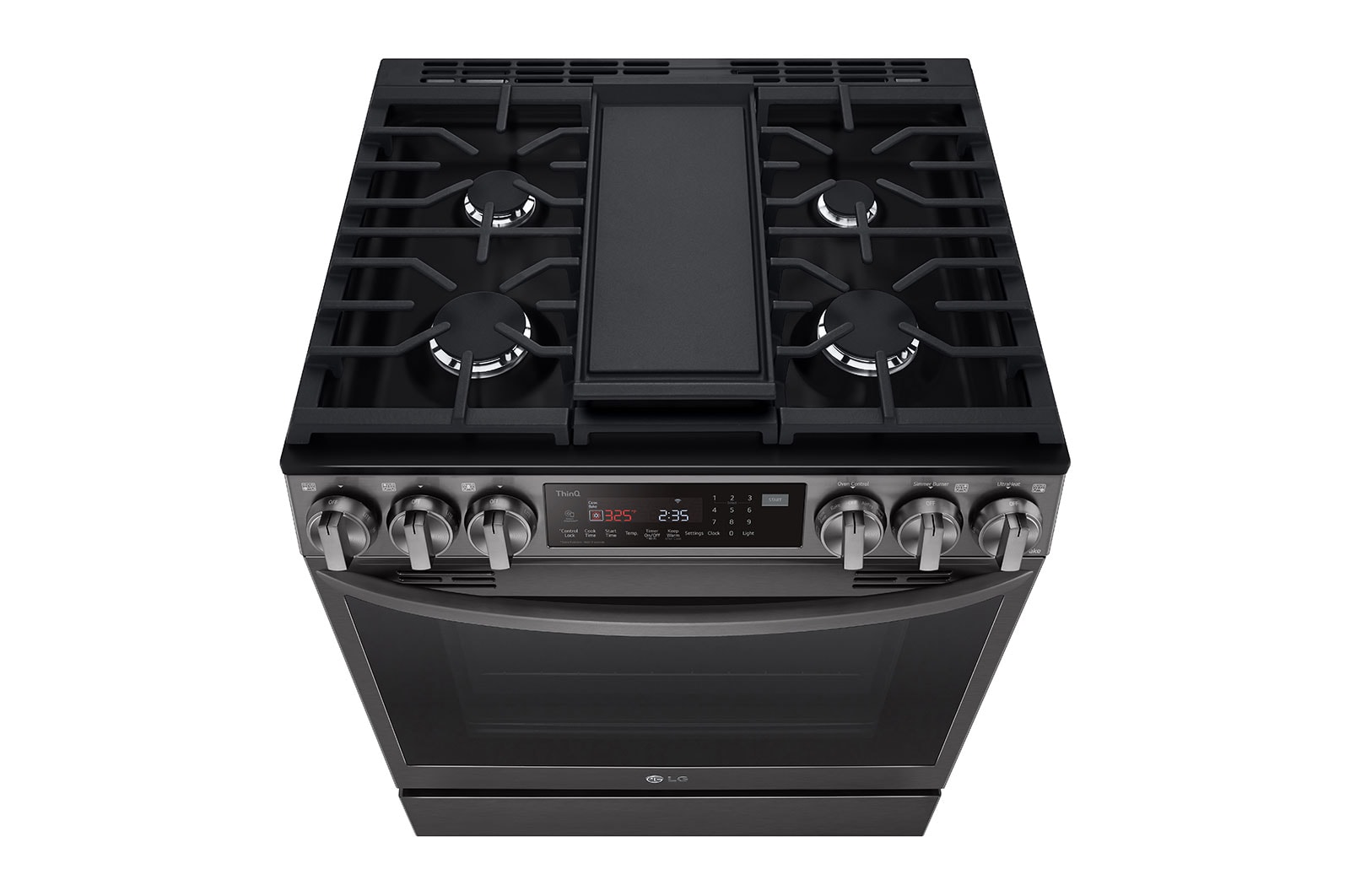LG 6.3 cu ft. Smart Wi-Fi Enabled ProBake Convection® InstaView™ Gas Slide-in Range with AirFry, LSGL6335D