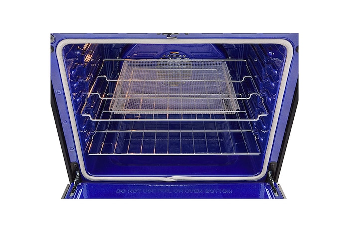 LG 30" Gas 6.3 cu ft. Range | Probake Convection, Air Fry, InstaView®, SelfClean, EasyClean®& Smart, Black Stainless, Slide-in, LSGL6335D